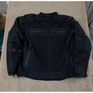 Nomad USA  Cordura Mesh Motorcycle Riding Jacket Padded Mens XXL Black